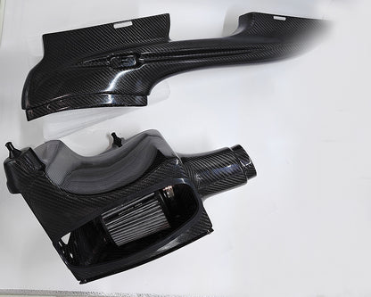 Carbon Fiber Air Box Filter with Twin Air Ducts for Mercedes-Benz CLA Car Tornado Tuning