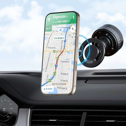 Budi 2 in 1 Magnetic Universal Car Mount Rotation Base Budi FoneFunShop