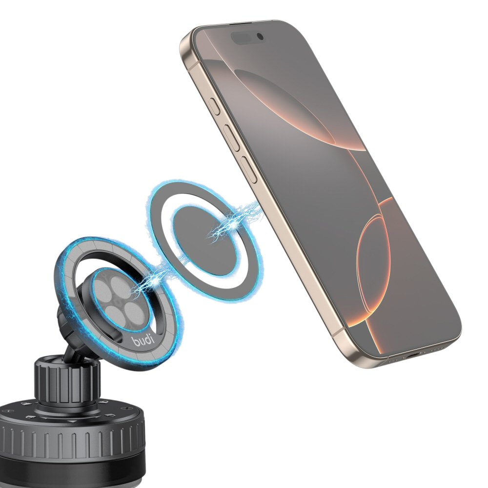 Budi 2 in 1 Magnetic Universal Car Mount Rotation Base Budi FoneFunShop