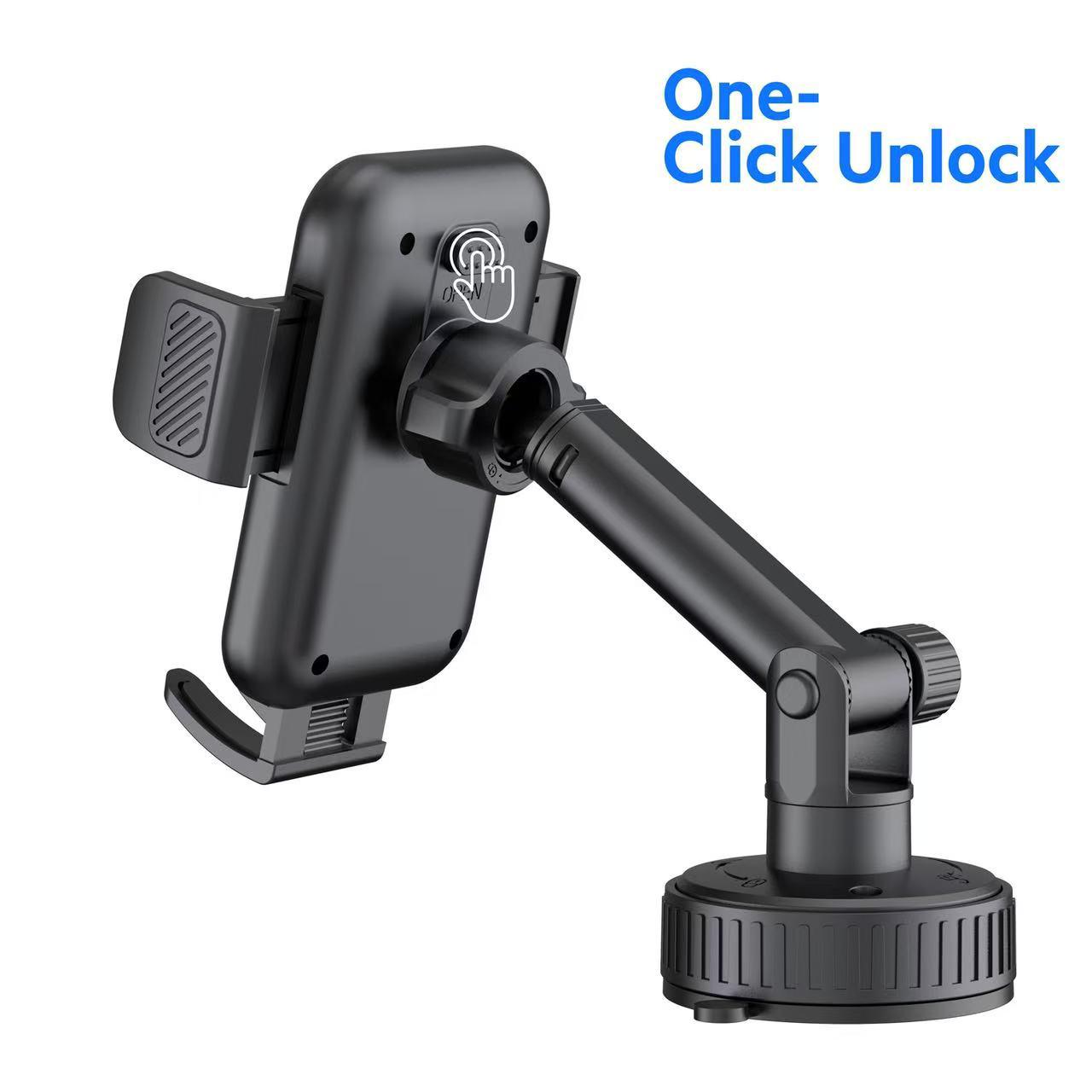 Budi Mechanical Clamping Universal Phone Holder - Easy Control 840 Degrees Triple Rotation Budi FoneFunShop