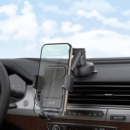 Budi Mechanical Clamping Universal Phone Holder - Easy Control 840 Degrees Triple Rotation Budi FoneFunShop