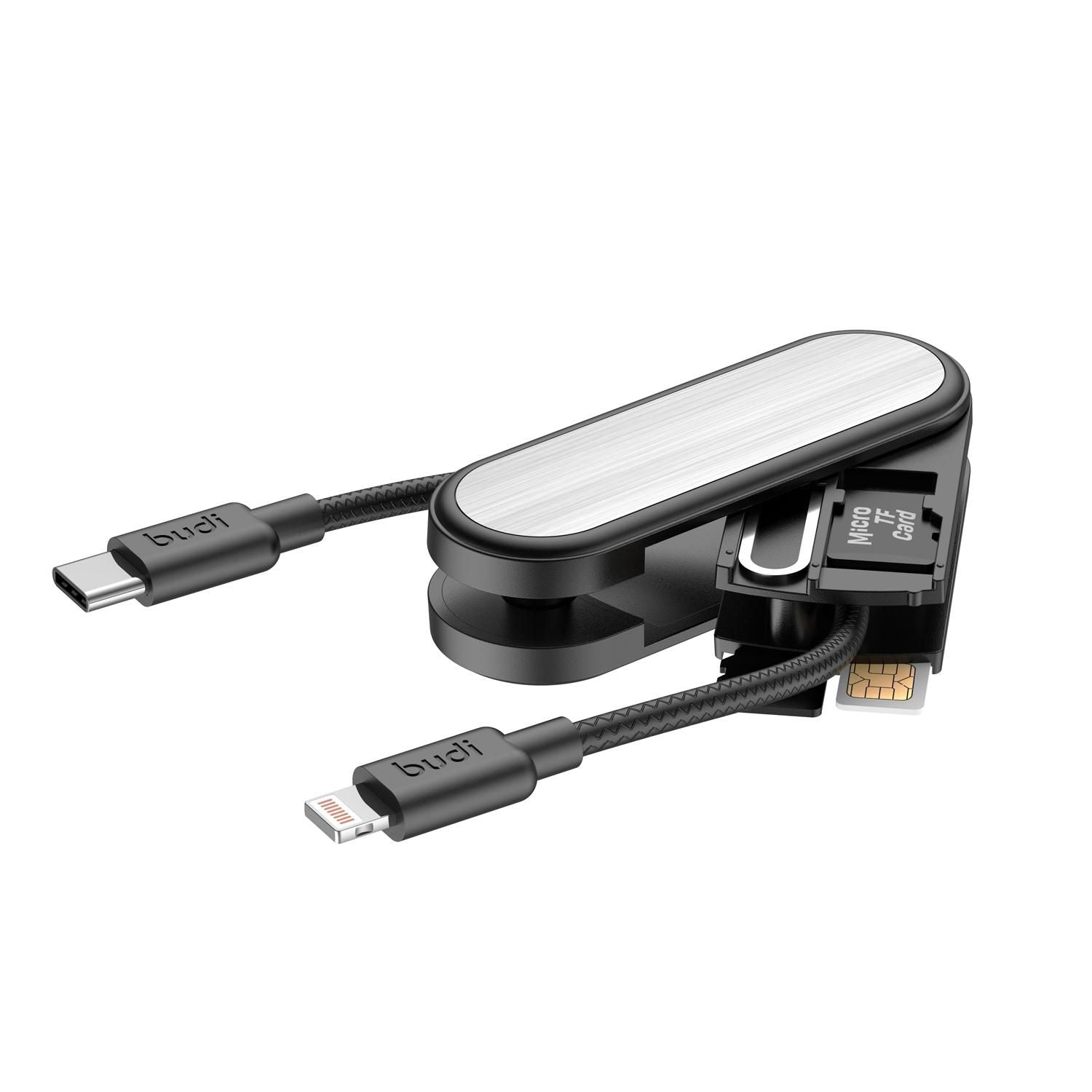 Budi Type-C to 8 Pin Charge / Sync Cable Portable Keychain 27W Cable FoneFunShop