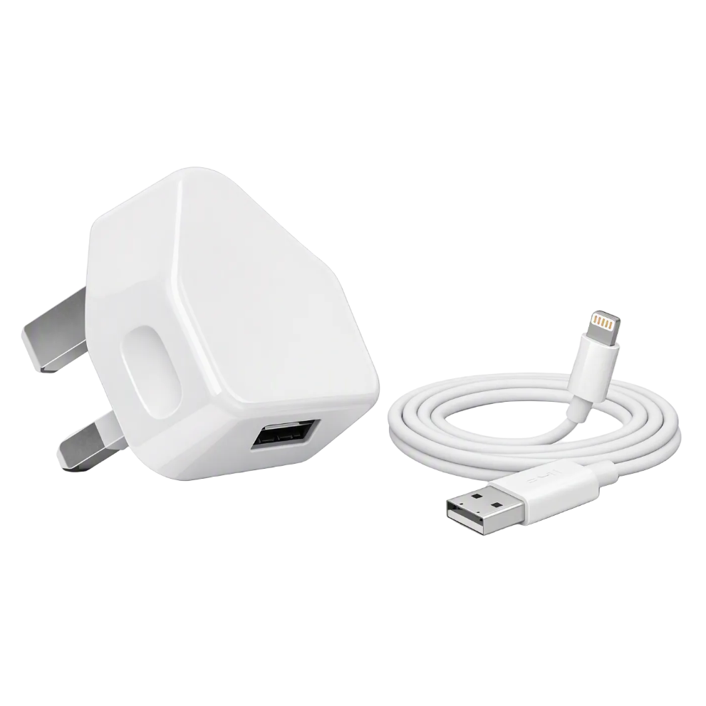 Budi Home Charger 2A With 8Pin Cable White Charger Budi