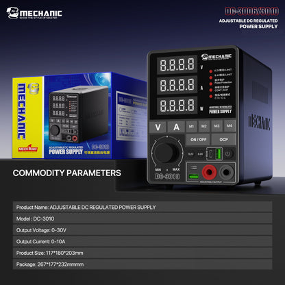 Mechanic DC 3010 Adjustable DC Regulated Bench Power Supply