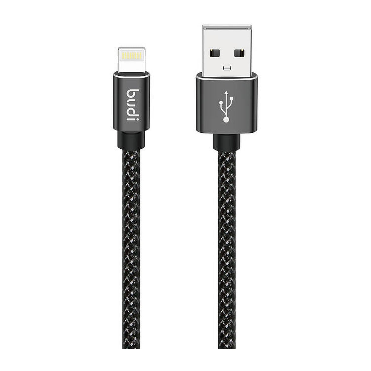Budi USB-A To 8Pin Cable For iPhone 3M Black Cable Budi