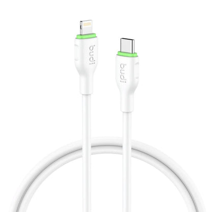 Budi 2.1M PD27W Cable White USB-C To 8Pin Cable FoneFunShop