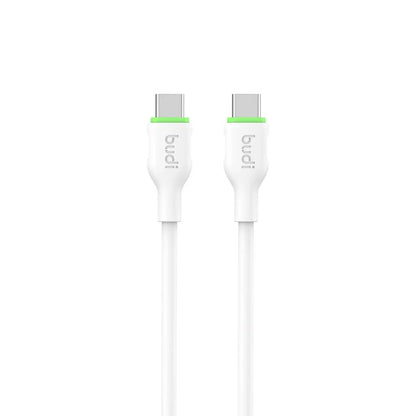 Budi 2.1M PD65W Cable White USB-C To USB-C Cable FoneFunShop