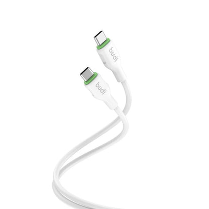Budi 3M PD65W Cable White USB-C To USB-C Cable FoneFunShop