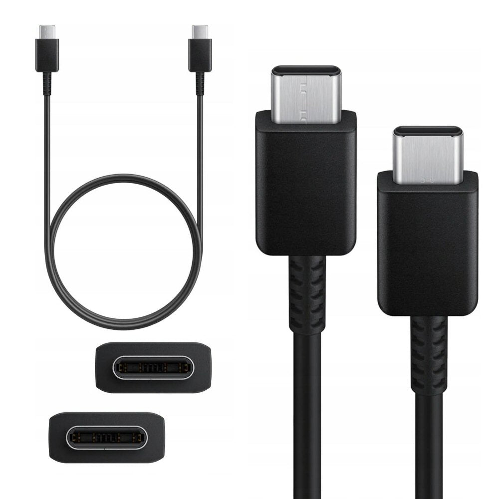Samsung Super Fast Charging 1m USB-C to USB-C Cable Black EP-DA705BBE Cable FoneFunShop
