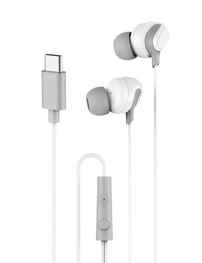 Budi EP39T USB-C Wired Earphones with Mic Sweatproof Ear Tips Earphones FoneFunShop