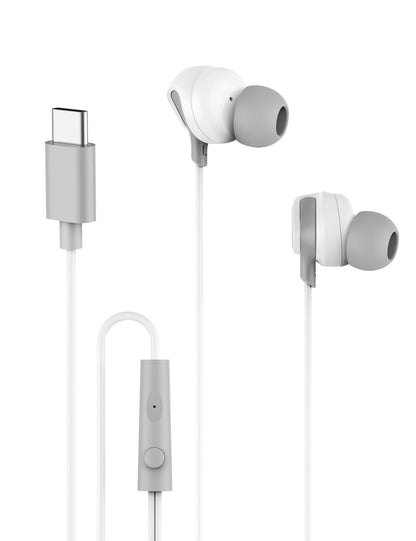 Budi EP39T USB-C Wired Earphones with Mic Sweatproof Ear Tips Earphones FoneFunShop