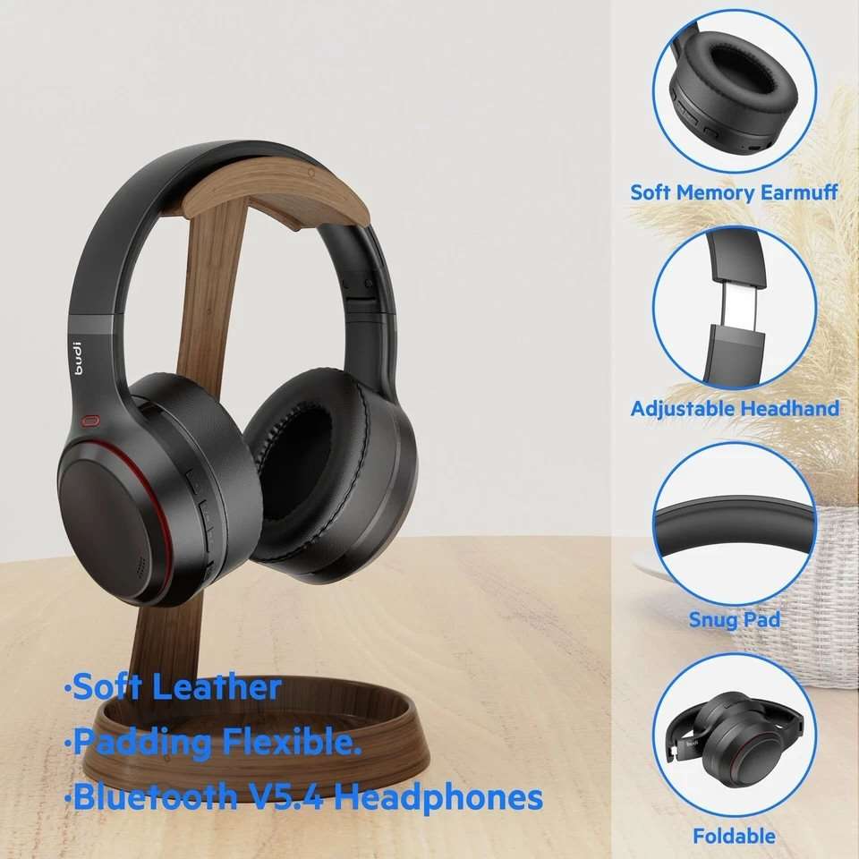 Budi Wireless Stereo Headphones Bluetooth 5.4 Foldable Built-in Microphone EP52B Budi FoneFunShop