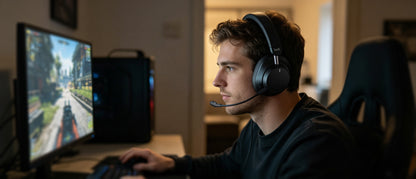 Budi Wireless Gaming Headset 2.4G Bluetooth Wired 40mm Drivers 33H Headset FoneFunShop