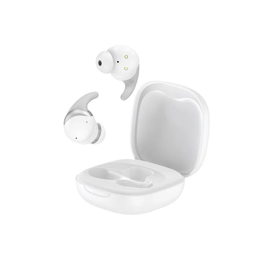 Budi Wireless Stereo Earphone With TWS Noise Cancelling in White Earphones FoneFunShop