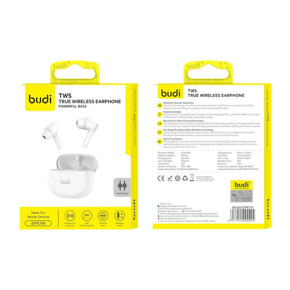 Budi TWS True Wireless Earphone Pods3 Style White Earphones Budi