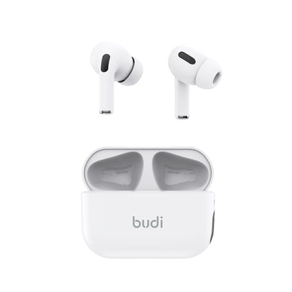 Budi TWS True Wireless Earphone Powerful Base in White Earphones FoneFunShop