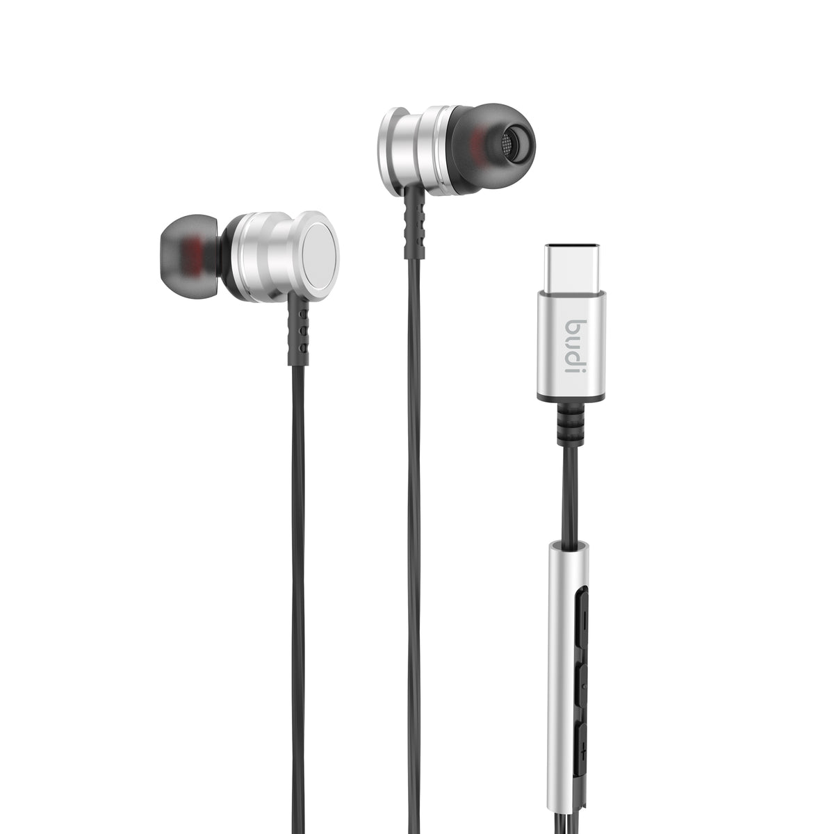 Budi EP78TB USB-C Metal Earphones True Sound with Mic 1.2M Earphones FoneFunShop