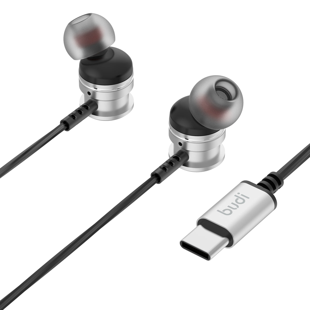 Budi EP78TB USB-C Metal Earphones True Sound with Mic 1.2M Earphones FoneFunShop