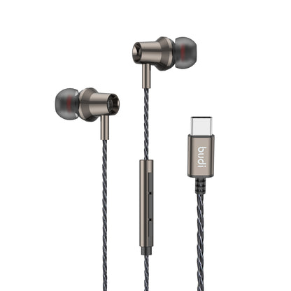 Budi EP79TB USB-C Metal Earphones True Sound with Mic 1.2M Earphones FoneFunShop