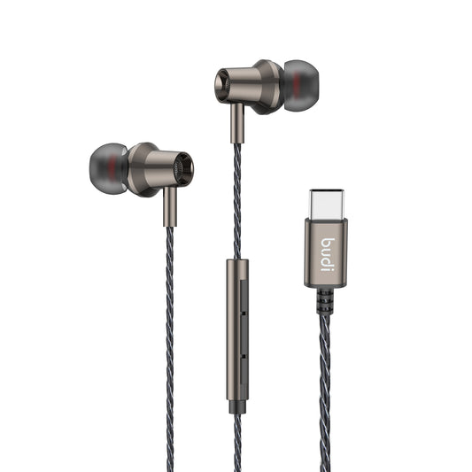 Budi EP79TB USB-C Metal Earphones True Sound with Mic 1.2M Earphones FoneFunShop