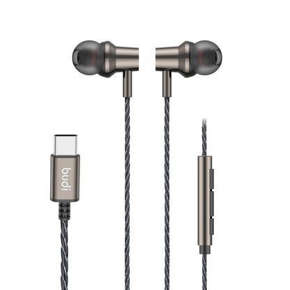 Budi EP79TB USB-C Metal Earphones True Sound with Mic 1.2M Earphones FoneFunShop