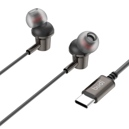 Budi EP79TB USB-C Metal Earphones True Sound with Mic 1.2M Earphones FoneFunShop