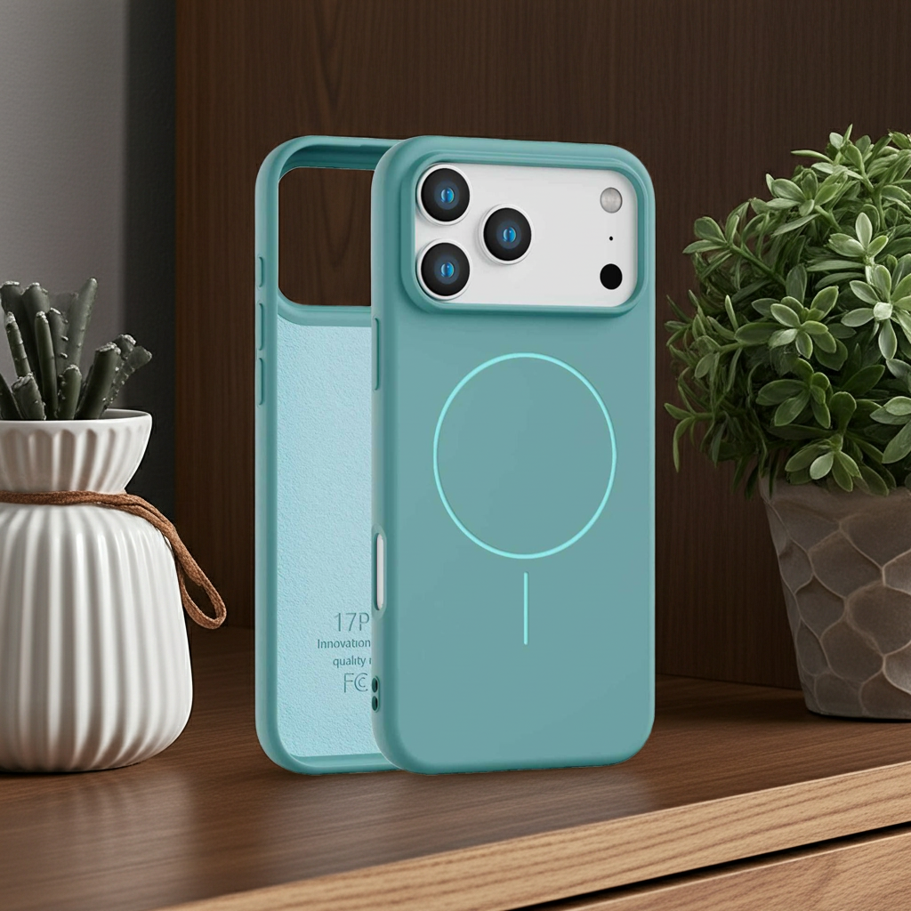 Magnetic Case for iPhone 17 Pro Max - Compatible with MagSafe - Shockproof Green Case Cover FoneFunShop