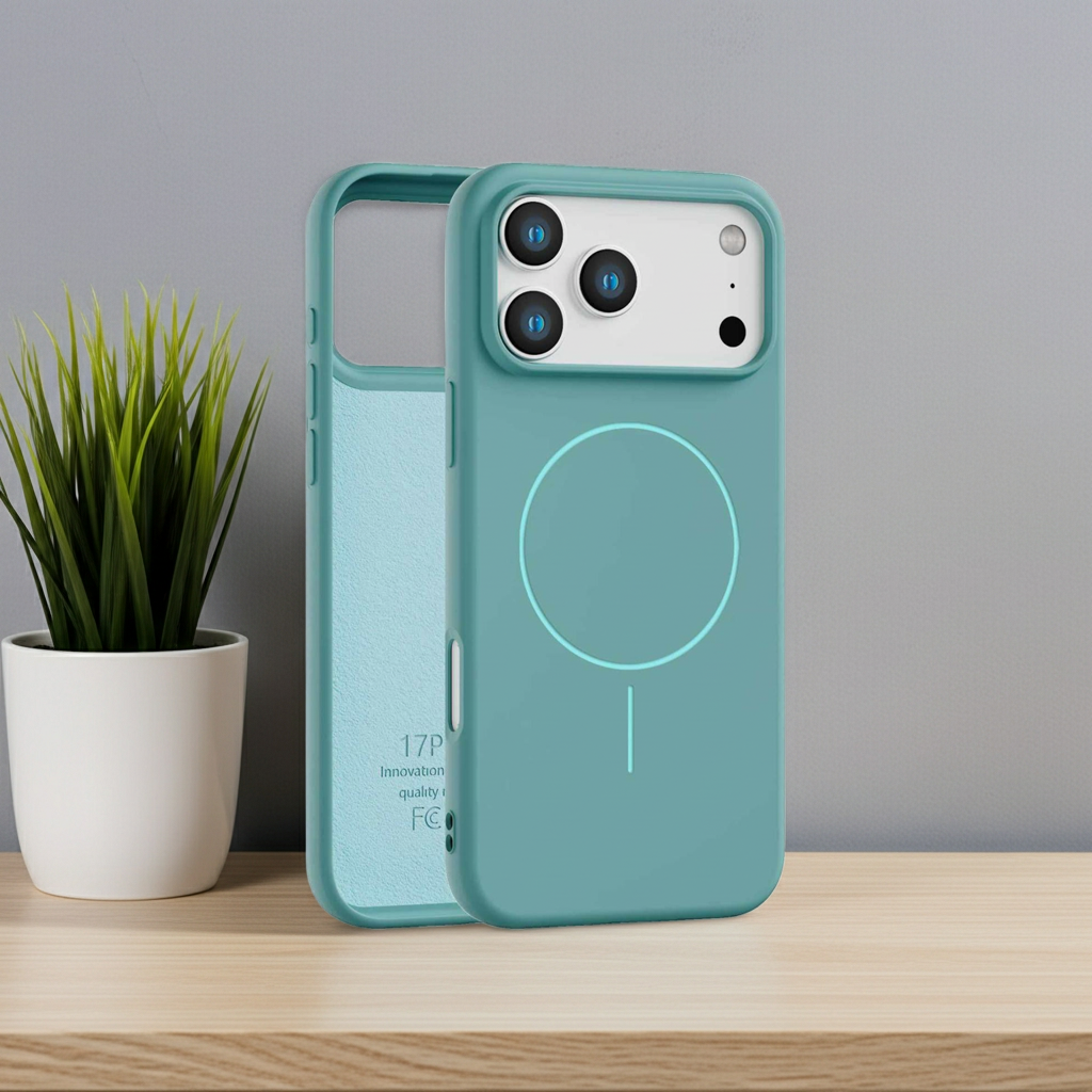 Magnetic Case for iPhone 17 Pro Max - Compatible with MagSafe - Shockproof Green Case Cover FoneFunShop