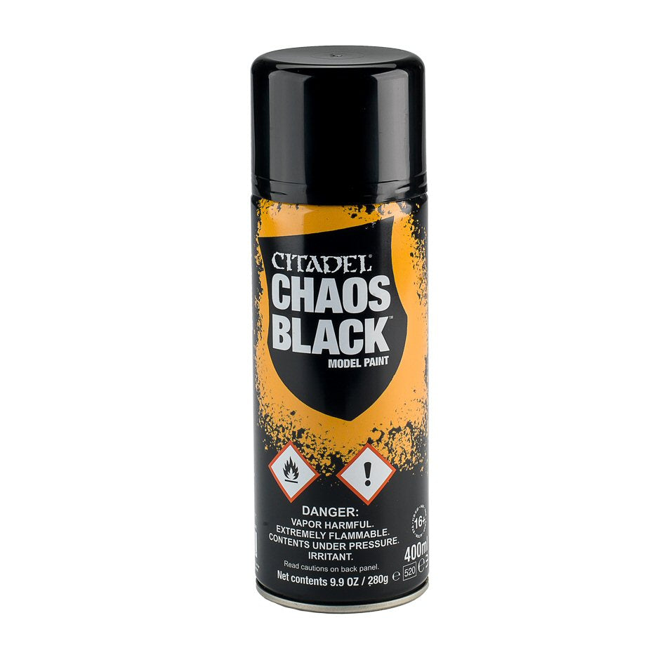 Citadel: Chaos Black Spray Paint 400ml (62-02) Citadel Paints FoneFunShop