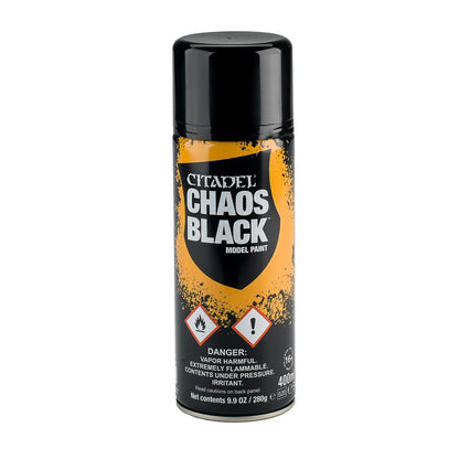 Citadel: Chaos Black Spray Paint 400ml (62-02) Citadel Paints FoneFunShop