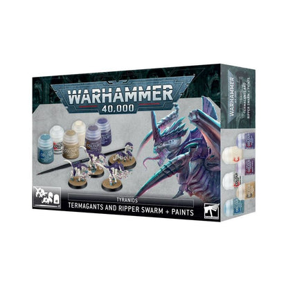 Warhammer 40,000: Tyranids: Termagants and Ripper Swarm + Paints Set (60-13) Warhammer 40,000 FoneFunShop