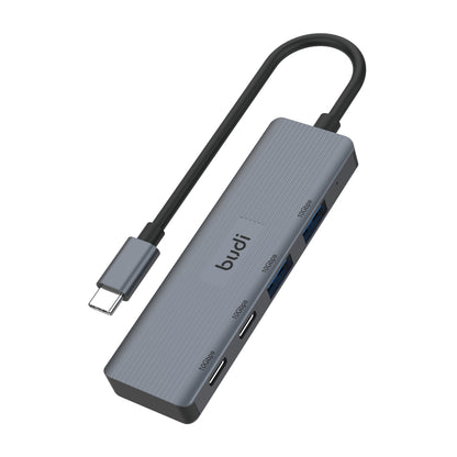 Budi 4-Port USB 3 Gen 2 10Gbps USB-C Hub 2 x USB-A 2 x USB-C USB Hub FoneFunShop