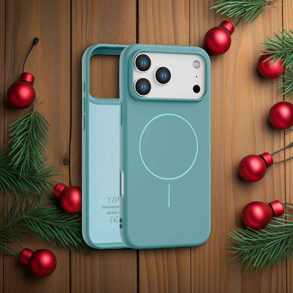 Magnetic Case for iPhone 17 Pro Max - Compatible with MagSafe - Shockproof Green Case Cover FoneFunShop