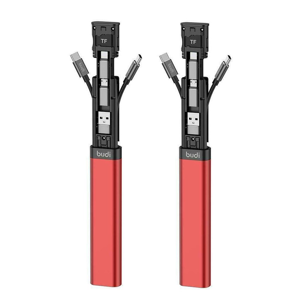 Multi Universal Charging Cable Stick for Travel in Red (Pack of 2) Cable FoneFunShop