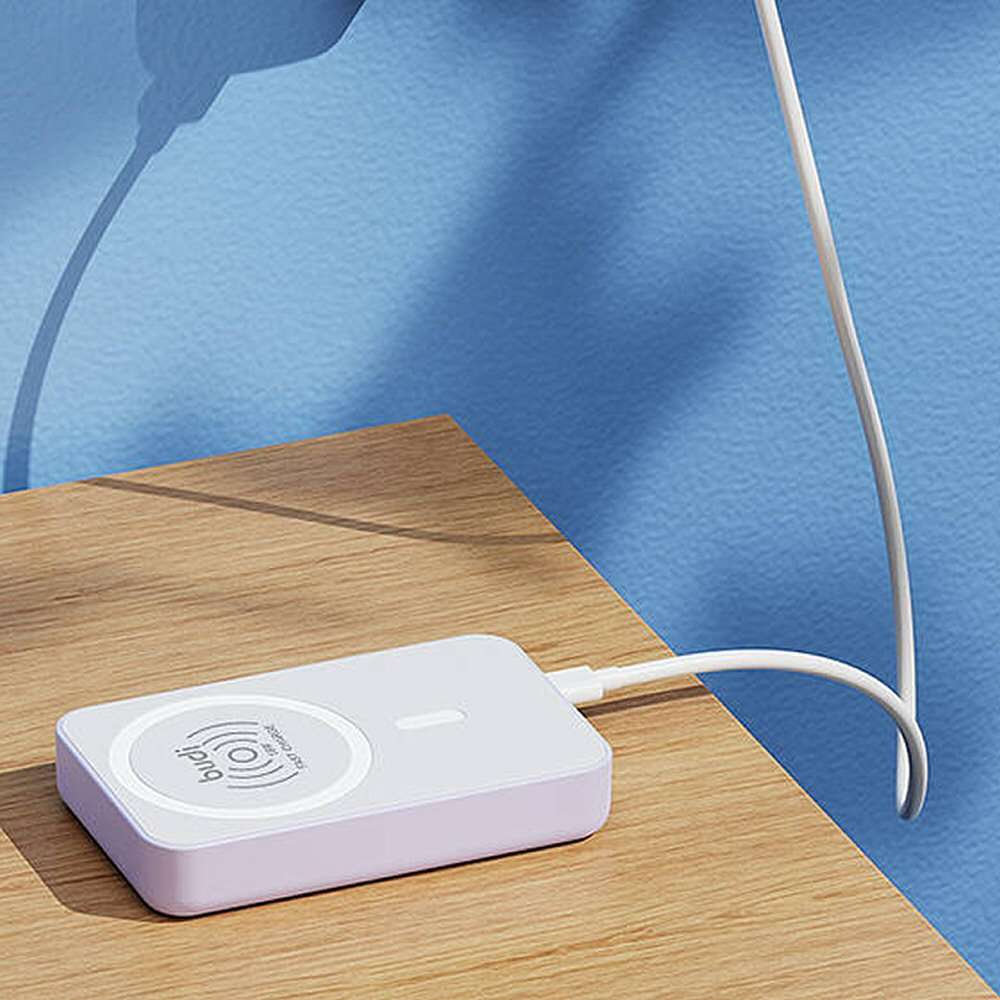 Budi 10000mAh Wireless Power Bank 20W PD Magnetic Magsafe Compatible White Power Bank FoneFunShop