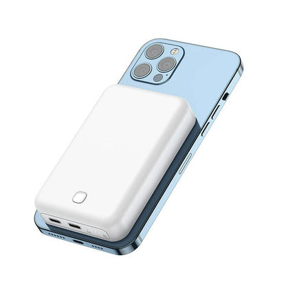 Budi 10000mAh Wireless Power Bank 20W PD Magnetic Magsafe Compatible White Power Bank FoneFunShop