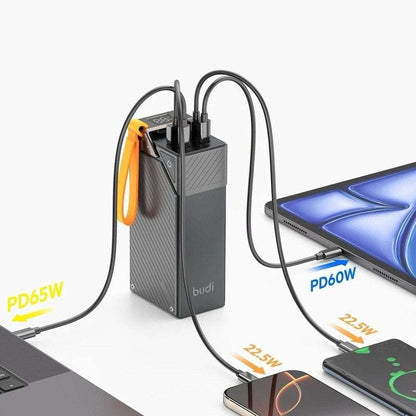 Budi 30000mAH Power Bank 65W Dual + PD + QC3.0 Fast Charging Power Bank FoneFunShop