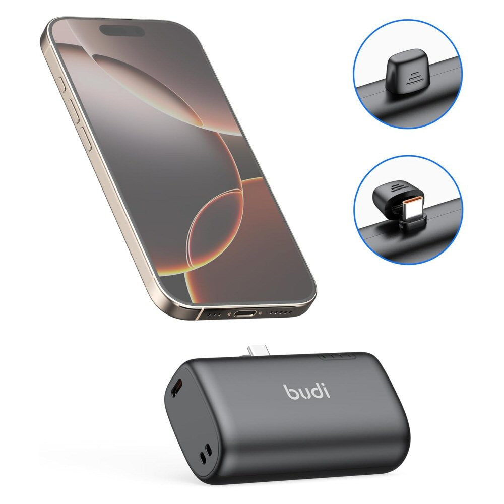 Budi Power Bank 10000mAH 22.5W PD Fast Charge with USB-C Dock Kick Stand Power Bank FoneFunShop