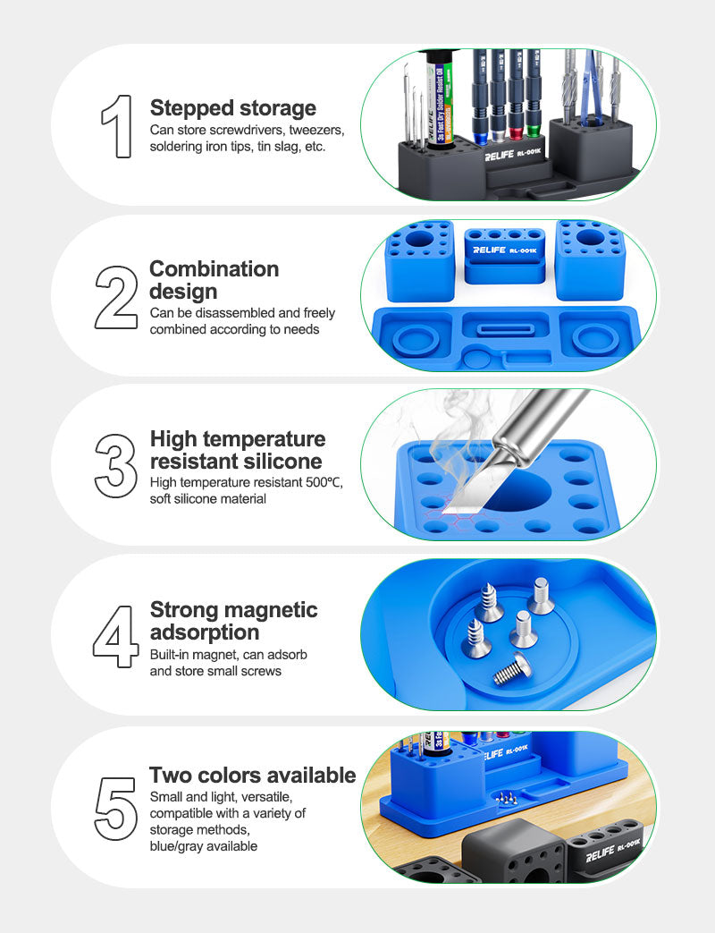 Tool Organizer Relife RL001K Tidy Storage For Phone Repair Soldering Tools Screwdriver FoneFunShop