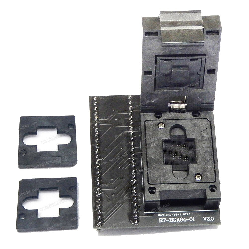 Flash Module Sockets RT809H EMMC NAND FLASH Programmer With 51 Adapters Plus BGA63 and BGA64 ...