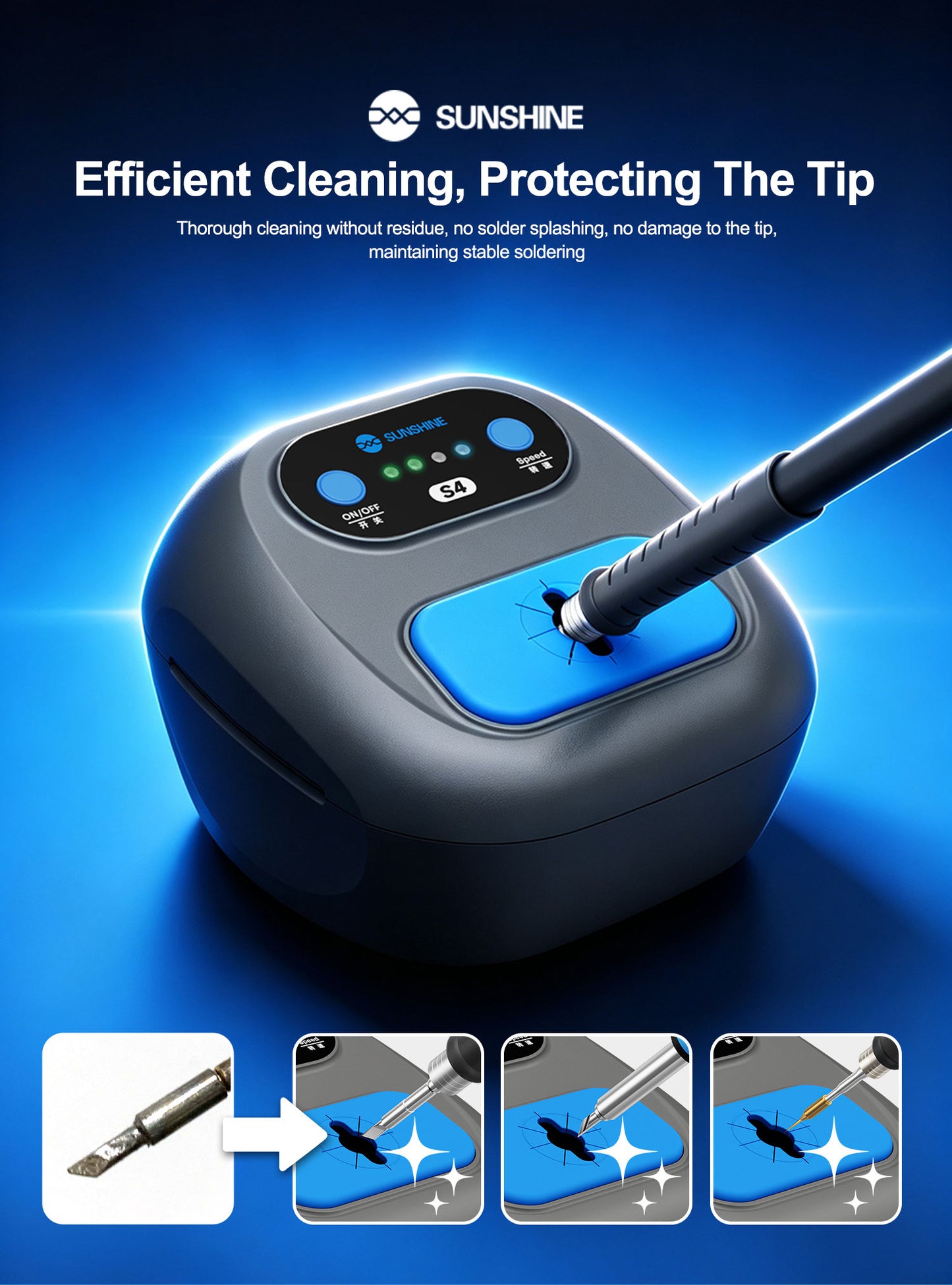 S4 Automatic Soldering Iron Tip Cleaner IR Sensor for T210 C115 C245 T12