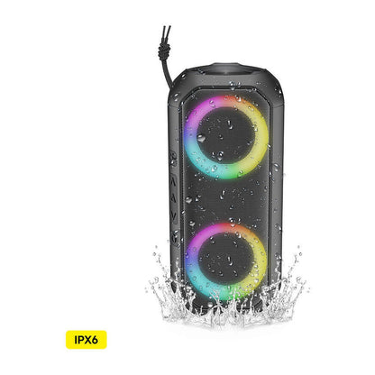 Budi 40W Bluetooth 5.3 Wireless Speaker With LED Black Speaker FoneFunShop