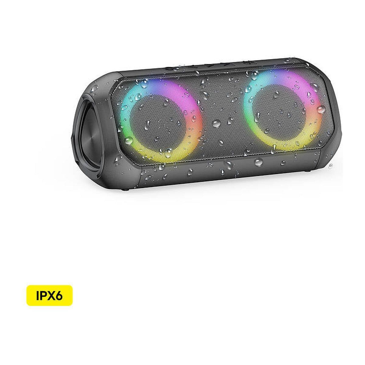 Budi 40W Bluetooth 5.3 Wireless Speaker With LED Black Speaker FoneFunShop