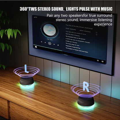 Budi Wireless Magnetic Stereo Speaker LED 8w 600mAH Budi FoneFunShop