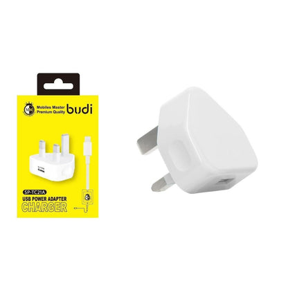 Budi Home Charger 2A With 8Pin Cable White