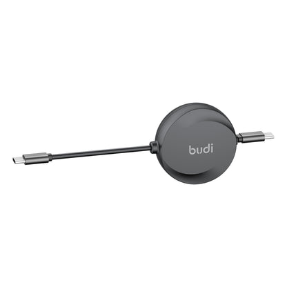 Budi 1M Retractable USB-C to USB-C Cable 65W PD Charge and Sync Cable FoneFunShop