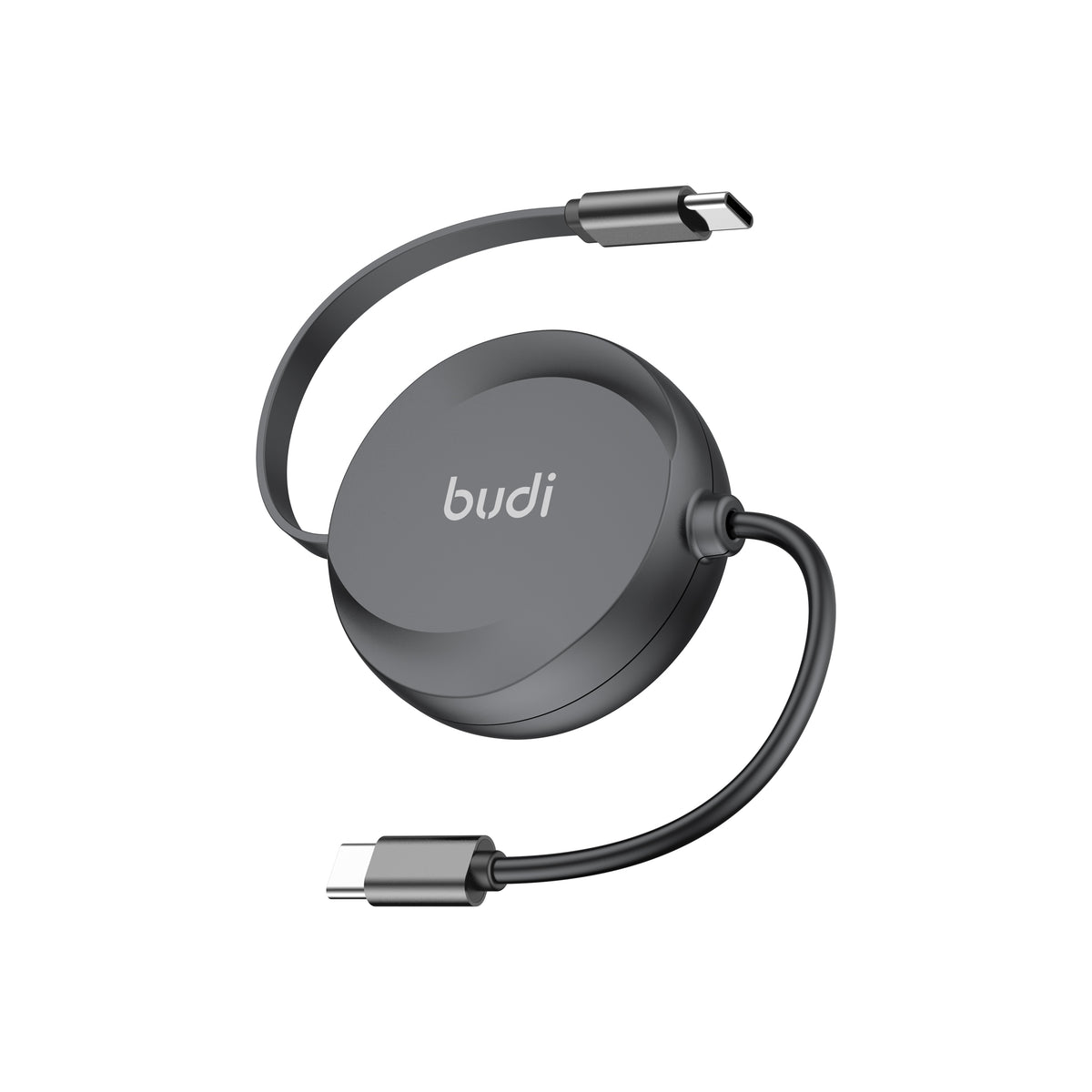 Budi 1M Retractable USB-C to USB-C Cable 65W PD Charge and Sync Cable FoneFunShop