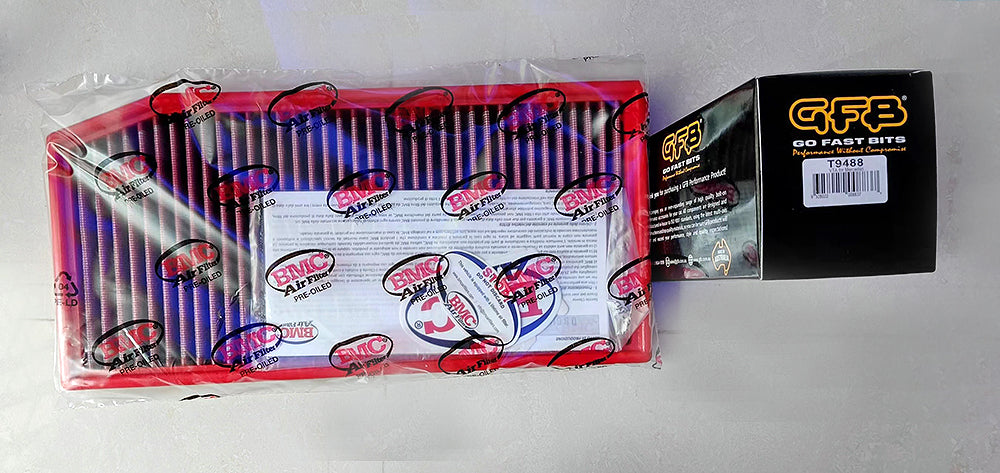 VALUE PACK- GFB VTA T9488 + BMC Panel Air Filter for Mercedes-Benz W205 M264 Car Tornado Tuning