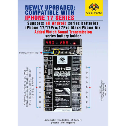 W209 Pro V11 Battery Activation Test Board For IPhone 7-17 & iWatch & Android Battery FoneFunShop