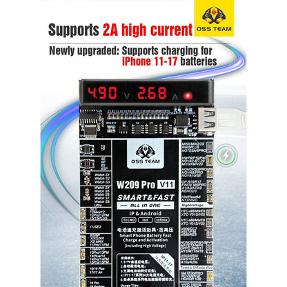W209 Pro V11 Battery Activation Test Board For IPhone 7-17 & iWatch & Android Battery FoneFunShop